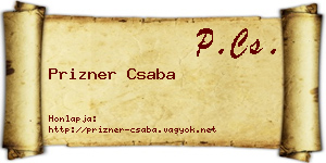 Prizner Csaba névjegykártya